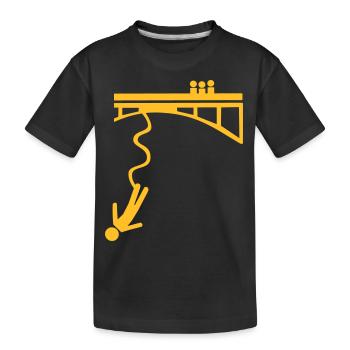 Bungee jumping - Kids' Premium Organic T-Shirt - black - Front