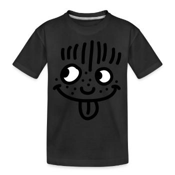 Child freckles - Kids' Premium Organic T-Shirt - black - Front