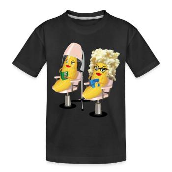 maïs au salon de coiffure - T-shirt bio Premium Enfant - noir - Devant