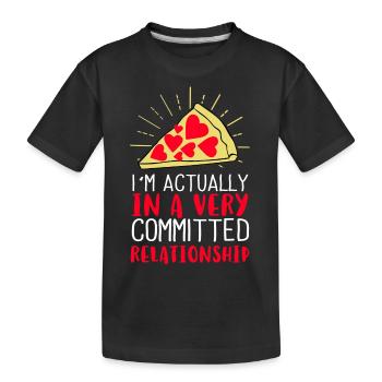 I´m actually in a very committed relationship - Kinder Premium Bio T-Shirt - Schwarz - Vorne