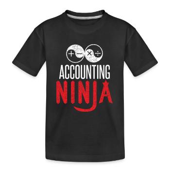 Accounting Ninja - Buchhaltung Finanzen Bilanz - Kinder Premium Bio T-Shirt - Schwarz - Vorne
