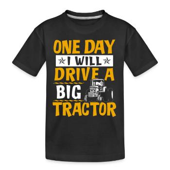 Farmer Kids Shirt · Agriculture · Tractor - Kids' Premium Organic T-Shirt - black - Front