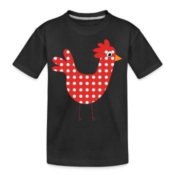 poule - T-shirt bio Premium Enfant - noir - Devant