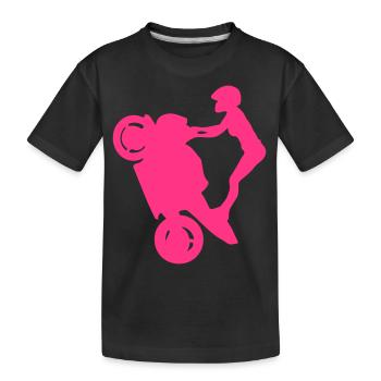 smash stunts femme moto 32 - T-shirt bio Premium Enfant - noir - Devant