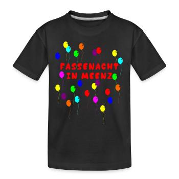 Fassenacht in Meenz Mainz Fasching Fastnacht Helau - Kinder Premium Bio T-Shirt - Schwarz - Vorne