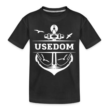 Usedom - Kinder Premium Bio T-Shirt - Schwarz - Vorne