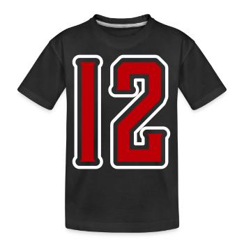 Symbole de 12 chiffres - T-shirt bio Premium Enfant - noir - Devant