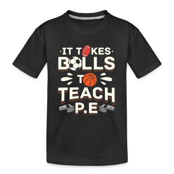 Professeur d’éducation physique - T-shirt bio Premium Enfant - noir - Devant