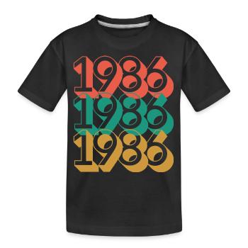Anniversaire année 1986 / Vintage 1986 - T-shirt bio Premium Enfant - noir - Devant