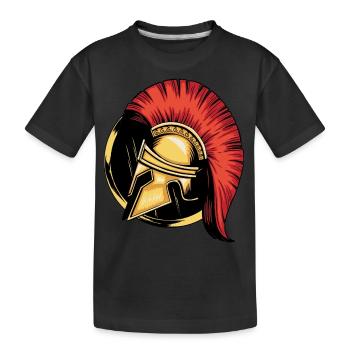 Molon Labe Sparta Helmet Spartan Spartacus - Kids' Premium Organic T-Shirt - black - Front