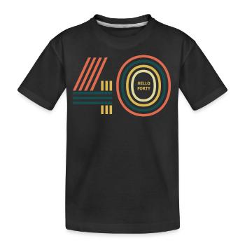 Hallo 40. 40. Geburtstag - Kinder Premium Bio T-Shirt - Schwarz - Vorne