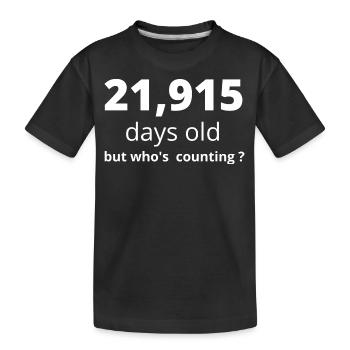 60th birthday - Kids' Premium Organic T-Shirt - black - Front