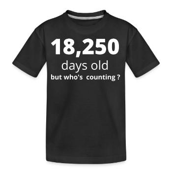 50th birthday. - Kids' Premium Organic T-Shirt - black - Front