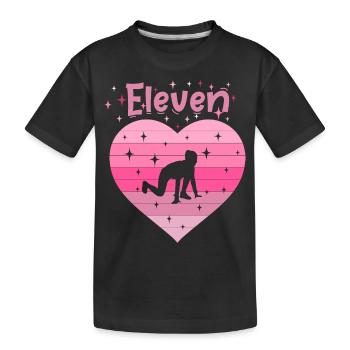 11. Geburtstag Tochter Mädchen Leichtathletik - Kinder Premium Bio T-Shirt - Schwarz - Vorne