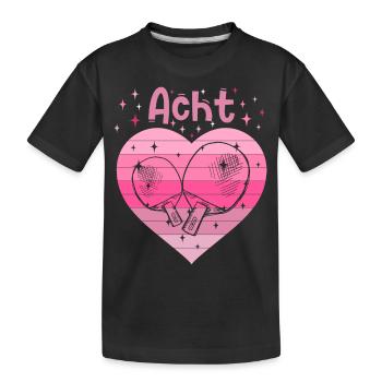 Tischtennis Mädchen 8. Geburtstag - Kinder Premium Bio T-Shirt - Schwarz - Vorne