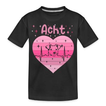8. Geburtstag Hund Frauchen Mädchen Tochter - Kinder Premium Bio T-Shirt - Schwarz - Vorne