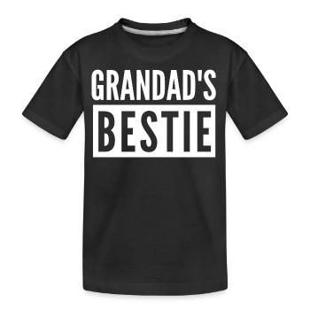 GRANDAD'S BESTIE - Kids' Premium Organic T-Shirt - black - Front