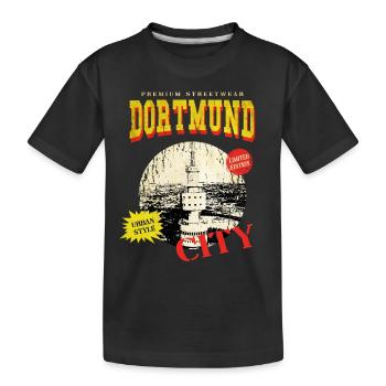 Dortmund Allemagne City Skyline Vintage Rétro - T-shirt bio Premium Enfant - noir - Devant
