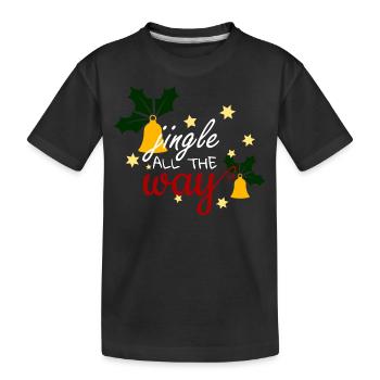 Jingle all the way_Christmas - Kinder Premium Bio T-Shirt - Schwarz - Vorne