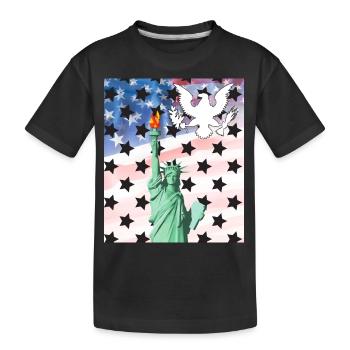 États-Unis, Statue de la Liberté - T-shirt bio Premium Enfant - noir - Devant
