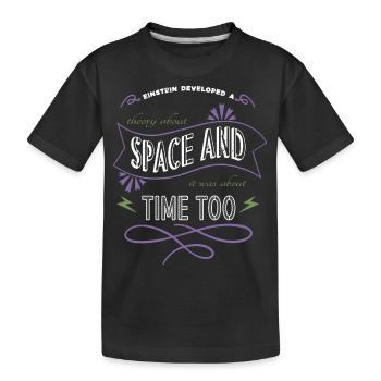 apesanteur drôle astronomie geek astrophysique - T-shirt bio Premium Enfant - noir - Devant