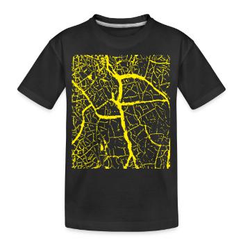 Motif / Structure de fond Krakel - JAUNE - T-shirt bio Premium Enfant - noir - Devant
