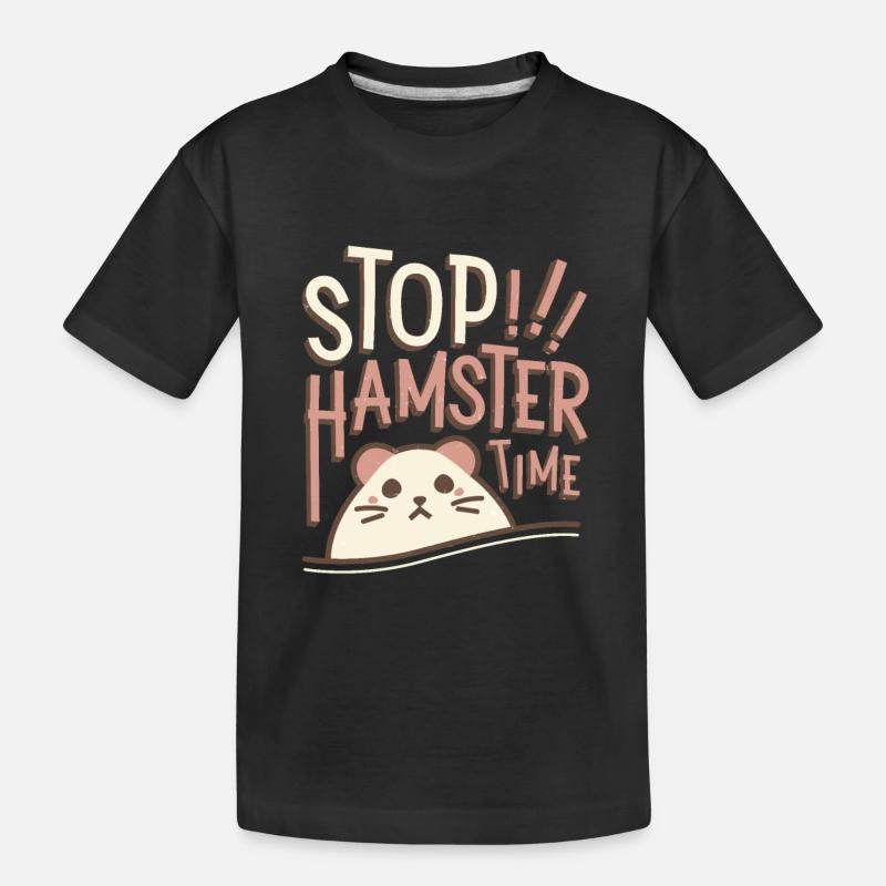L’heure du hamster - T-shirt bio Premium Enfant - noir