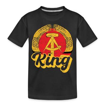DDR Nostalgie King Geschenk - Kinder Premium Bio T-Shirt - Schwarz - Vorne