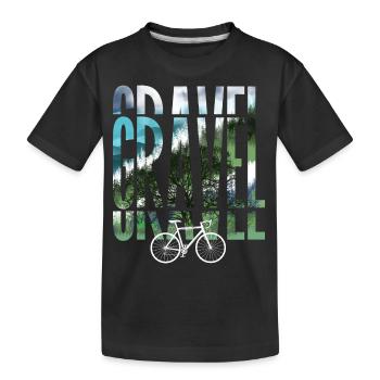 Schotter, Mountainbike, Leidenschaft Radfahren, Radfahrer - Kinder Premium Bio T-Shirt - Schwarz - Vorne