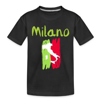 Classic Milano Souvenir - Kids' Premium Organic T-Shirt - black - Front
