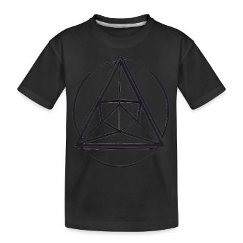 ethereum abstraktes Prisma - Kinder Premium Bio T-Shirt - Schwarz - Vorne