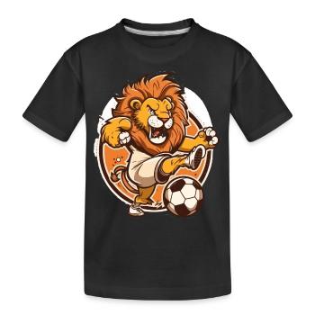 Lion Soccer Star - T-shirt bio Premium Enfant - noir - Devant