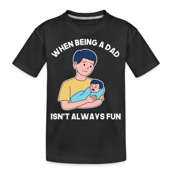 Design fort de la fête des pères - T-shirt bio Premium Enfant - noir - Devant
