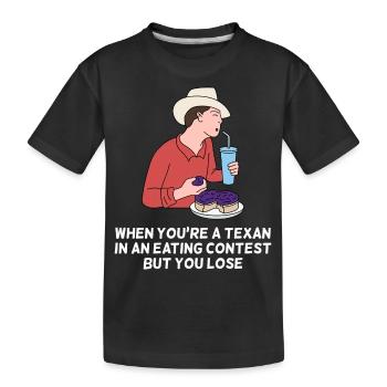 Essenswettbewerb Texas Design für stolze Texaner - Kinder Premium Bio T-Shirt - Schwarz - Vorne