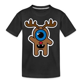 FROHE, GRUSELIGE WEIHNACHTEN - Kinder Premium Bio T-Shirt - Schwarz - Vorne
