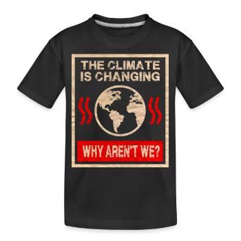 Climate change - Kids' Premium Organic T-Shirt - black - Front