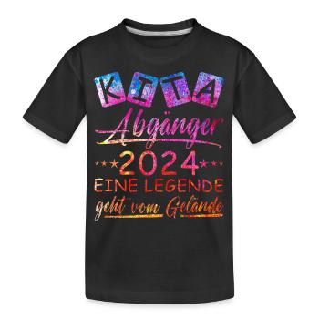 Kita Abgänger 2024 - Kinder Premium Bio T-Shirt - Schwarz - Vorne
