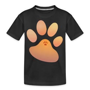 Patte Marron - Patte Animal Lumineux - T-Shirt Patte - T-shirt bio Premium Enfant - noir - Devant