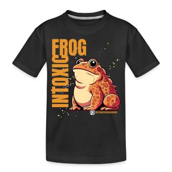 Der Froschprinz - Kinder Premium Bio T-Shirt - Schwarz - Vorne