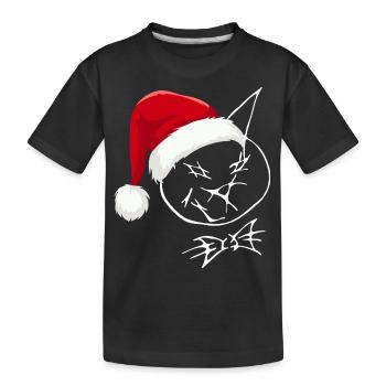 Beliebtes Weihnachtsdesign 2024 dezent - Kinder Premium Bio T-Shirt - Schwarz - Vorne