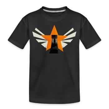 Chess rook - Kinder Premium Bio T-Shirt - Schwarz - Vorne