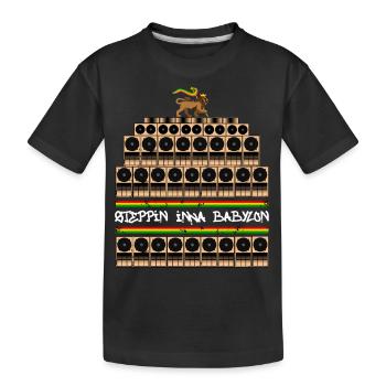 Steppin - Kids' Premium Organic T-Shirt - black - Front