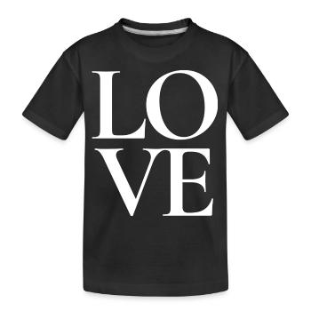 Love Favorite Person Heart Sweetheart - Kids' Premium Organic T-Shirt - black - Front