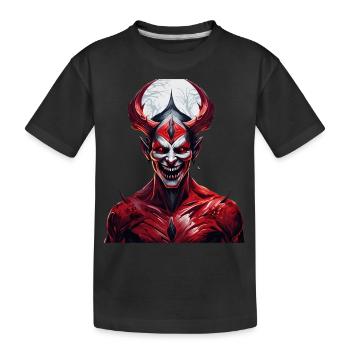 Gruseliges Halloween-partykostüm Dämon - Kids' Premium Organic T-Shirt - black - Front