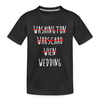 Wedding Berlin Streichliste - Kinder Premium Bio T-Shirt - Schwarz - Vorne