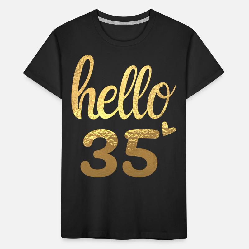 Hello 35 doré T-shirt bio Premium Enfant