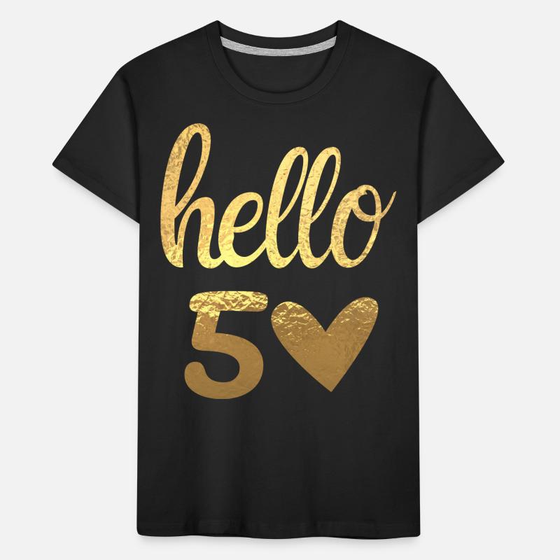 Hello 50 doré T-shirt bio Premium Enfant