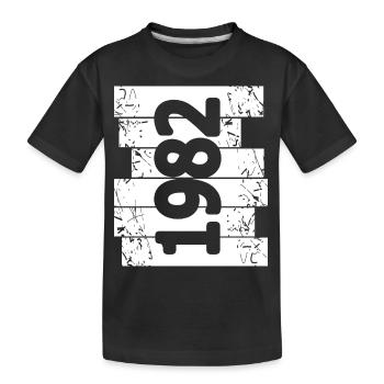 1982 - Kinder Premium Bio T-Shirt - Schwarz - Vorne