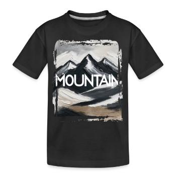 Bergerlebnis Wald - Kinder Premium Bio T-Shirt - Schwarz - Vorne