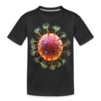 Virus - Kinder Premium Bio T-Shirt - Schwarz - Vorne